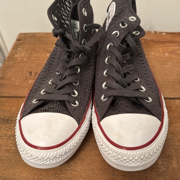 NEW Women’s GREY LACE high top Chuck Taylor Converse 9.5 / Men’s 7.5  No box - Picture 2 of 5